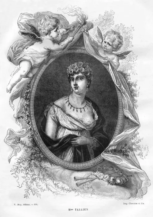 Framed Print : Madame Tallien, late 18th century (1882-1884). Artist: Charaire et fils Framed Print : Madame Tallien, late 18th century (1882-1884). Artist: Charaire et fils