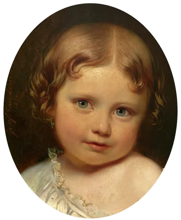 Framed Print : Madame Valentine De Give-LeDelier as a Child, 1859. Creator: Joseph Henri Francois Van Lerius Framed Print : Madame Valentine De Give-LeDelier as a Child, 1859. Creator: Joseph Henri Francois Van Lerius