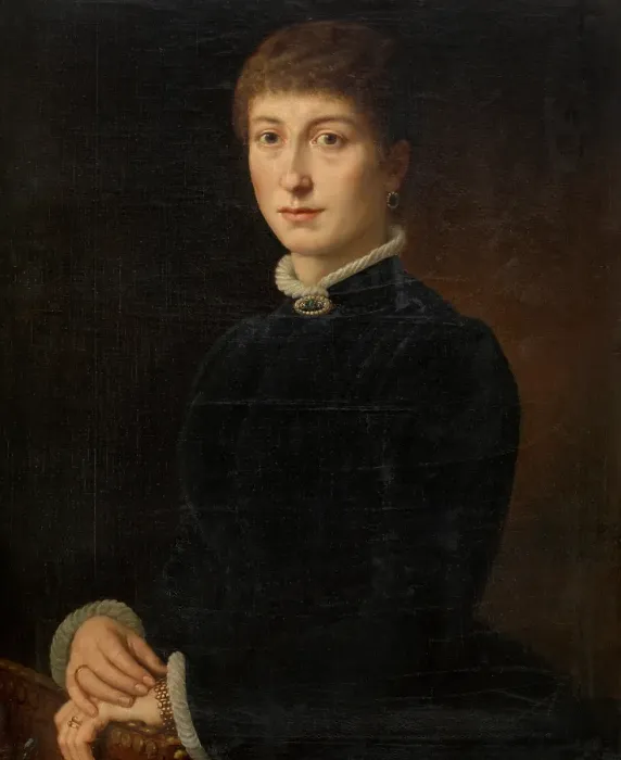 Framed Print : Madame Van Soom, 1883. Creator: Eugene Siberdt Framed Print : Madame Van Soom, 1883. Creator: Eugene Siberdt