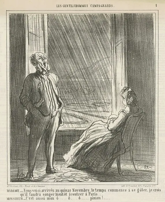 Framed Print : Madame...Nous voici... au quinze Novembre, 19th century. Creator: Honore Daumier Framed Print : Madame...Nous voici... au quinze Novembre, 19th century. Creator: Honore Daumier