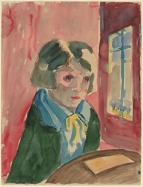 Mädchen am Fenster (Girl by the Window), 1922. Creator: Walter Gramatté