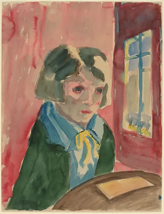 Framed Print : Mädchen am Fenster (Girl by the Window), 1922. Creator: Walter Gramatté Framed Print : Mädchen am Fenster (Girl by the Window), 1922. Creator: Walter Gramatté