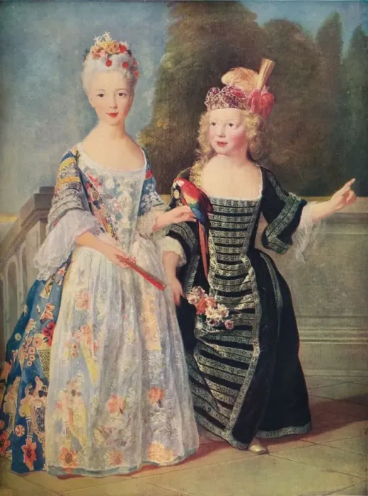Framed Print : Mademoiselle De Bethisy and her brother, c1715, (1911). Artists: Unknown, Alexis Simon Belle Framed Print : Mademoiselle De Bethisy and her brother, c1715, (1911). Artists: Unknown, Alexis Simon Belle