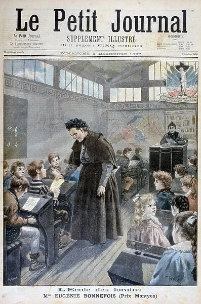 Mademoiselle Eugenie Bonnefois, founder of a school for children of fairground workers, 1897. Artist: F Meaulle