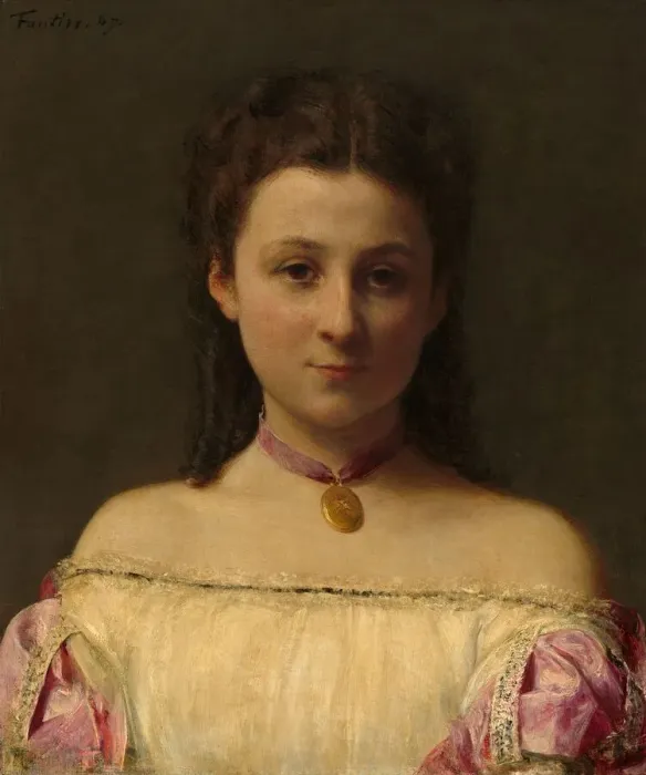 Framed Print : Mademoiselle de Fitz-James, 1867. Creator: Henri Fantin-Latour Framed Print : Mademoiselle de Fitz-James, 1867. Creator: Henri Fantin-Latour