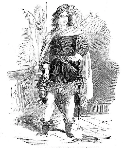 Mademoiselle Johanna Wagner as 'Romeo', at Her Majesty's Theatre, 1856. Creator: Unknown. Mademoiselle Johanna Wagner as 'Romeo', at Her Majesty's Theatre, 1856. Creator: Unknown