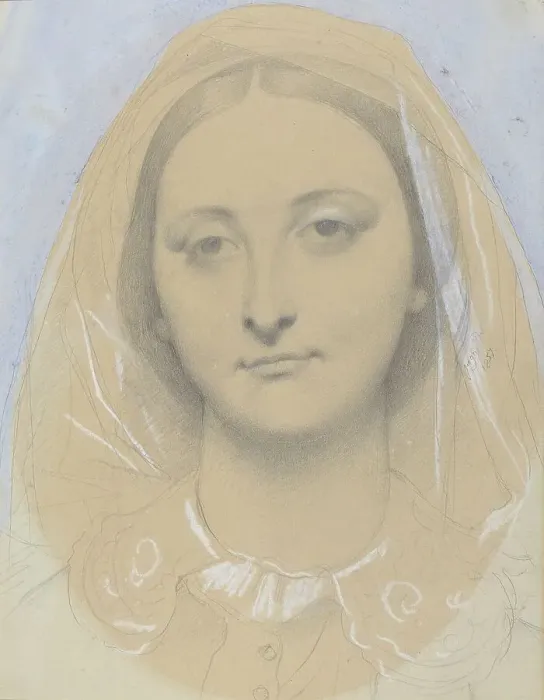 Framed Print : Mademoiselle Mary de Borderieux(?), 1857. Creator: Jean-Auguste-Dominique Ingres Framed Print : Mademoiselle Mary de Borderieux(?), 1857. Creator: Jean-Auguste-Dominique Ingres