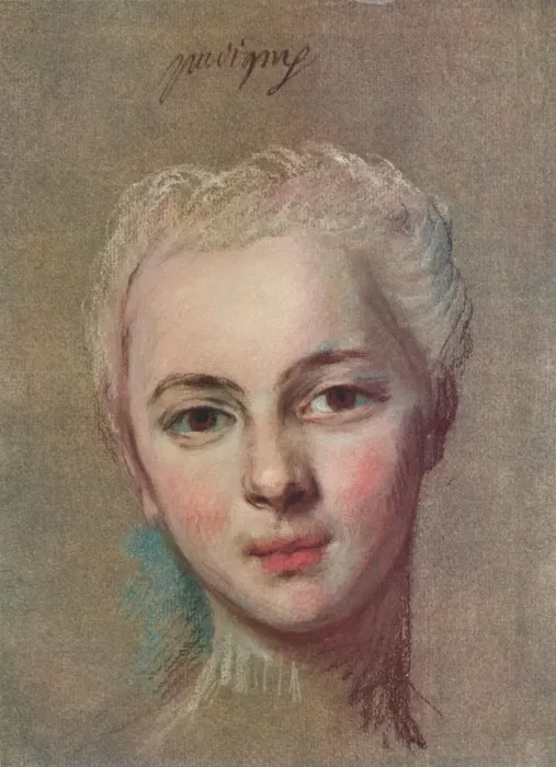 Framed Print : Mademoiselle Puvigny, c1749. Artist: Maurice-Quentin de La Tour Framed Print : Mademoiselle Puvigny, c1749. Artist: Maurice-Quentin de La Tour
