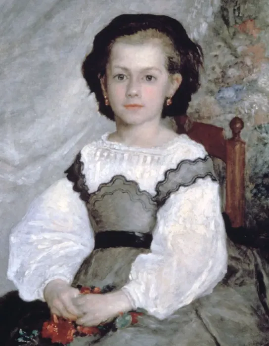 Framed Print : Mademoiselle Romaine Lacaux, (detail), 1864. Artist: Pierre-Auguste Renoir Framed Print : Mademoiselle Romaine Lacaux, (detail), 1864. Artist: Pierre-Auguste Renoir