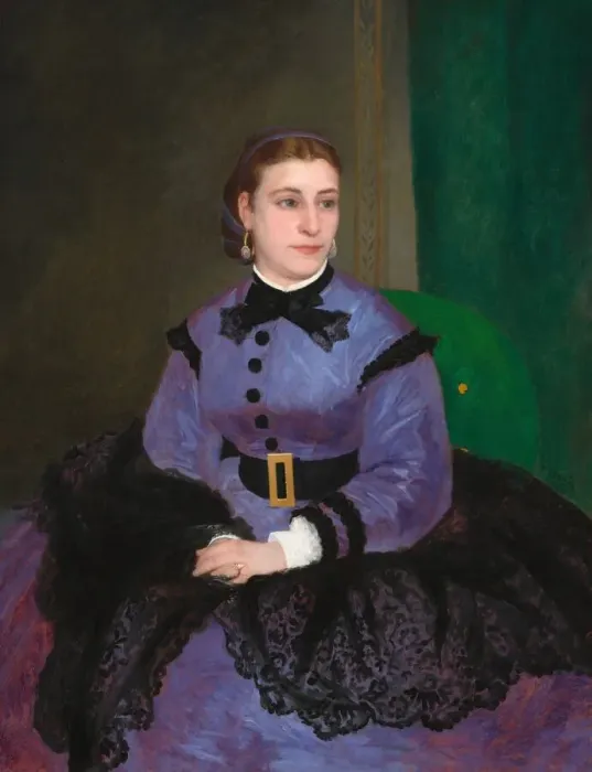 Framed Print : Mademoiselle Sicot, 1865. Creator: Pierre-Auguste Renoir