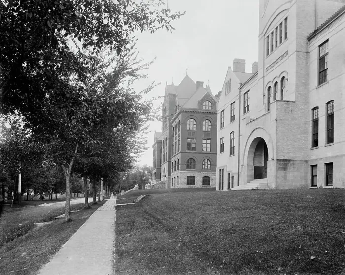Framed Print : Madison, Wis. Chemical Laboratory and Science Hall, between 1880 and 1899. Creator: Unknown Framed Print : Madison, Wis. Chemical Laboratory and Science Hall, between 1880 and 1899. Creator: Unknown