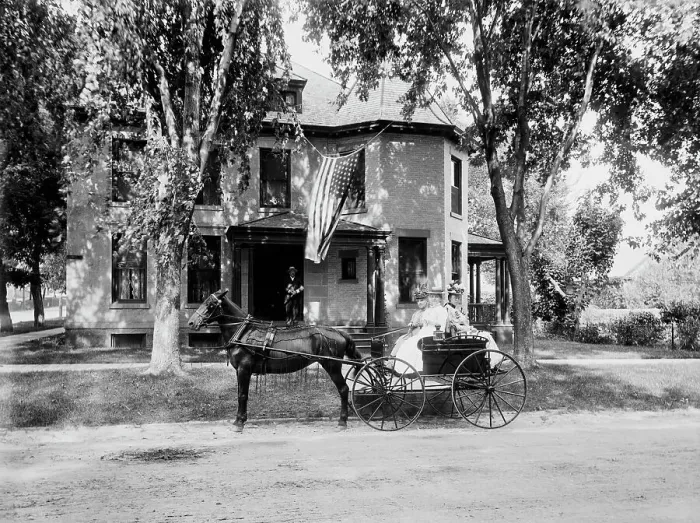 Framed Print : Madison, Wis. North Carroll St. between 1880 and 1899. Creator: Unknown Framed Print : Madison, Wis. North Carroll St. between 1880 and 1899. Creator: Unknown