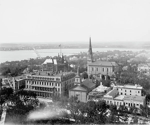 Madison, Wis. panorama from Capitol dome, between 1880 and 1899. Creator: Unknown