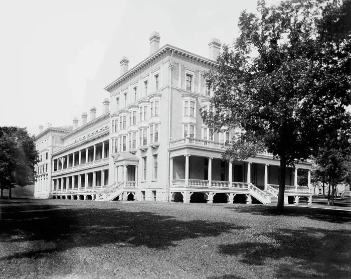 Framed Print : Madison, Wis. Woman's Hall, between 1880 and 1899. Creator: Unknown Framed Print : Madison, Wis. Woman's Hall, between 1880 and 1899. Creator: Unknown