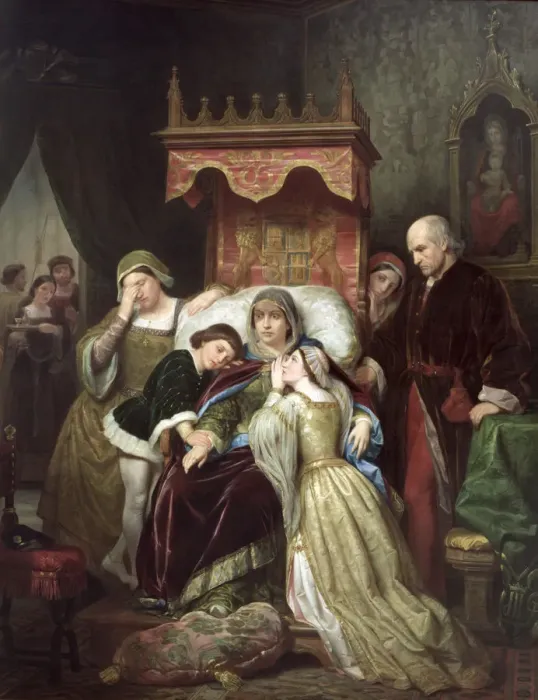 Framed Print : The madness of Isabel of Portugal, oil around 1855 Framed Print : The madness of Isabel of Portugal, oil around 1855