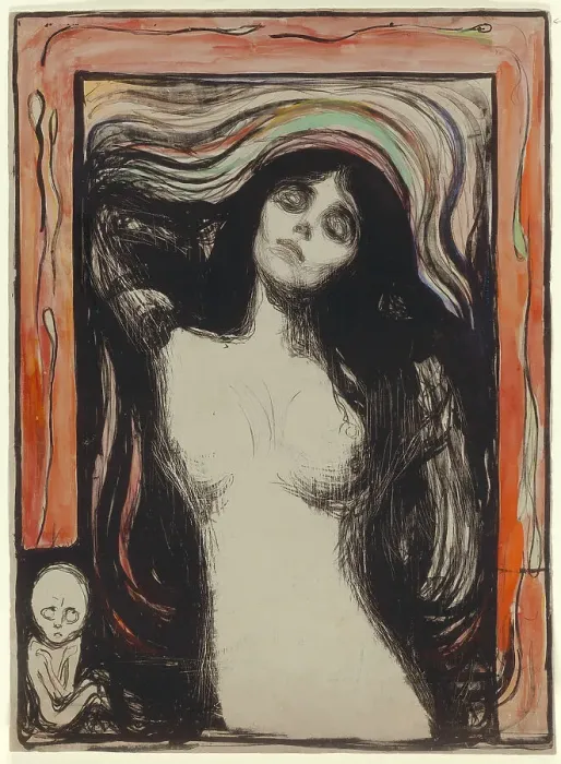 Framed Print : Madonna, 1895 / 96. Creator: Edvard Munch