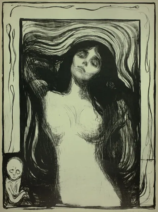 Framed Print : Madonna, 1895. Creator: Edvard Munch Framed Print : Madonna, 1895. Creator: Edvard Munch