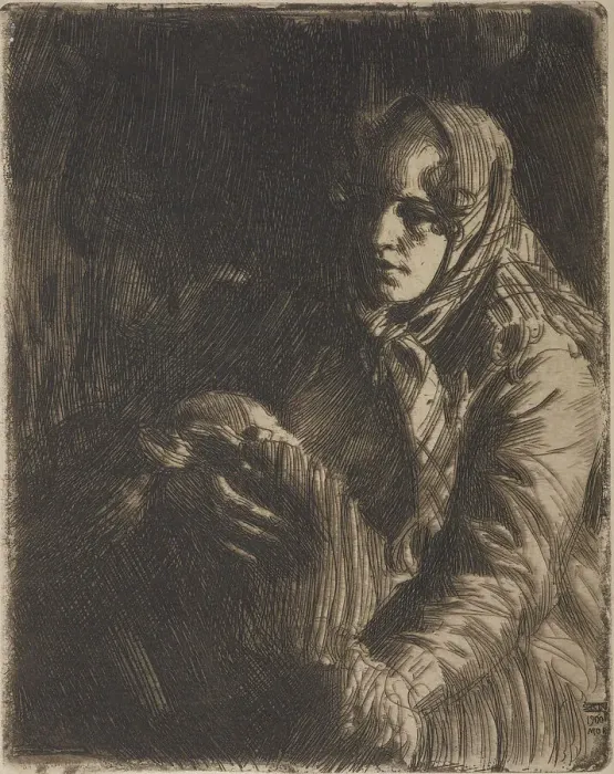 Framed Print : Madonna, 1900. Creator: Anders Leonard Zorn