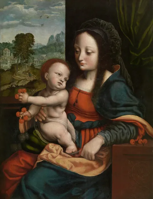 Framed Print : Madonna, 1st half of the 16th century. Creator: Anon Framed Print : Madonna, 1st half of the 16th century. Creator: Anon