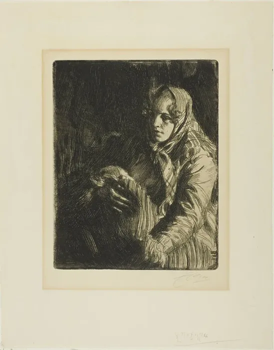 Framed Print : Madonna (A Mother), 1900. Creator: Anders Leonard Zorn Framed Print : Madonna (A Mother), 1900. Creator: Anders Leonard Zorn