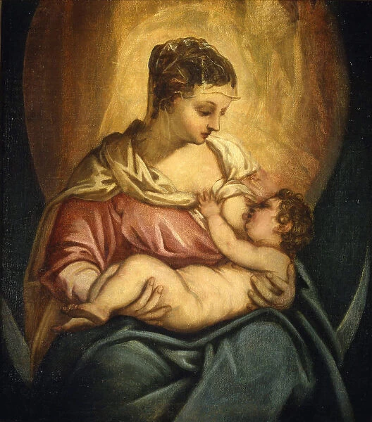 Madonna Allattante. Creator: Tintoretto, Jacopo (1518-1594)