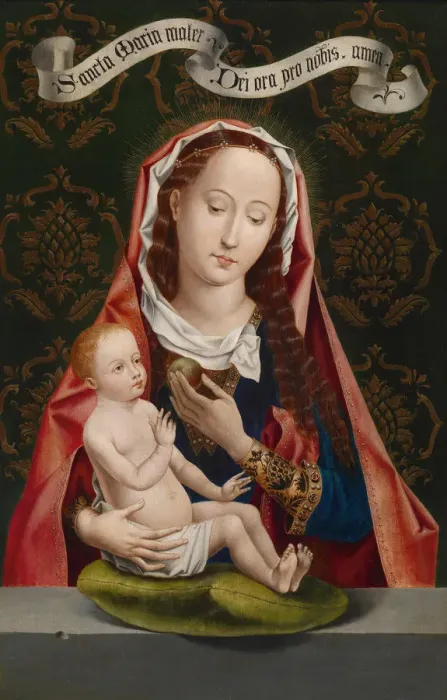 Framed Print : Madonna of the Apple. Artist: Memling, Hans (1433 / 40-1494) Framed Print : Madonna of the Apple. Artist: Memling, Hans (1433 / 40-1494)