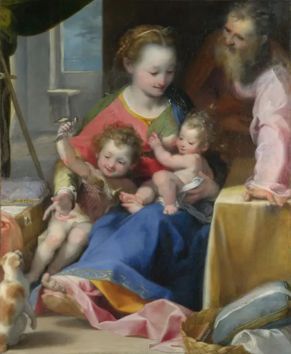 Framed Print : The Madonna of the Cat (La Madonna del Gatto), ca. 1575. Artist: Barocci, Federigo (1528-1612) Framed Print : The Madonna of the Cat (La Madonna del Gatto), ca. 1575. Artist: Barocci, Federigo (1528-1612)