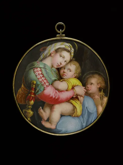 Framed Print : Madonna in the Chair, after Raphael, 1782. Creator: Nicolas Andre Courtois Framed Print : Madonna in the Chair, after Raphael, 1782. Creator: Nicolas Andre Courtois