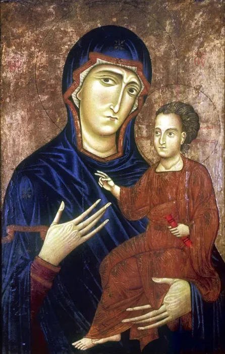 Framed Print : Madonna and Child, 1230. Artist: Barone Berlinghier Framed Print : Madonna and Child, 1230. Artist: Barone Berlinghier