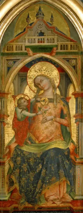 Framed Print : Madonna and Child, 1372. Creator: Veneziano, Lorenzo (active 1356-1372) Framed Print : Madonna and Child, 1372. Creator: Veneziano, Lorenzo (active 1356-1372)