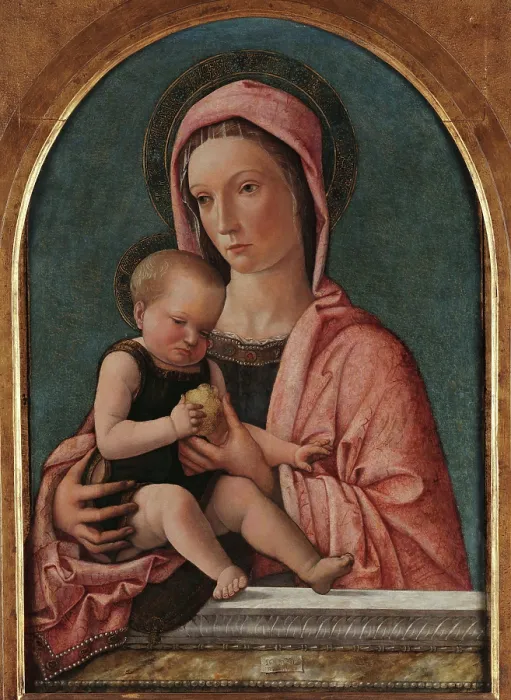 Framed Print : Madonna and Child, 1460-1465. Creator: Bellini, Giovanni (1430-1516) Framed Print : Madonna and Child, 1460-1465. Creator: Bellini, Giovanni (1430-1516)