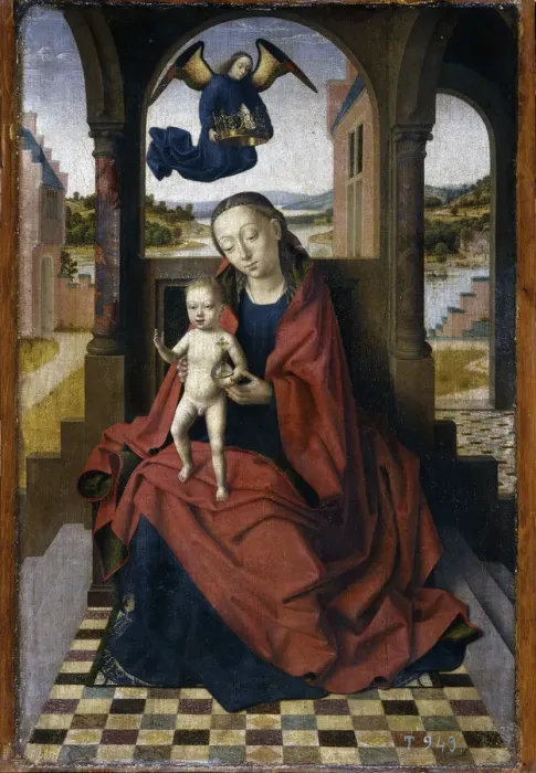 Framed Print : The Madonna and Child, 1460s. Artist: Christus, Petrus (1410 / 20-1475 / 76) Framed Print : The Madonna and Child, 1460s. Artist: Christus, Petrus (1410 / 20-1475 / 76)