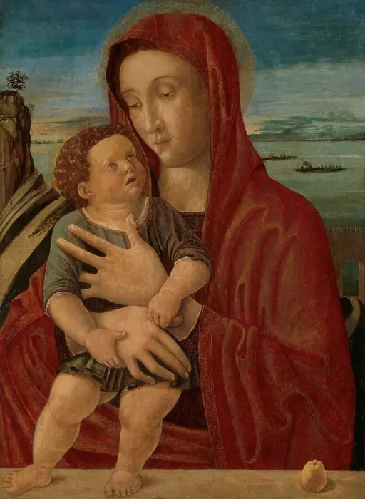 Framed Print : Madonna and Child, 1465-1470. Creator: Circle of Giovanni Bellini Framed Print : Madonna and Child, 1465-1470. Creator: Circle of Giovanni Bellini