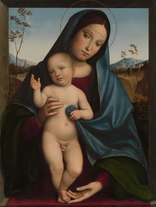 Framed Print : Madonna and Child, 1490s. Creator: Francesco Francia Framed Print : Madonna and Child, 1490s. Creator: Francesco Francia