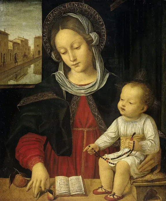 Framed Print : Madonna and Child, 1500-1523. Creators: Guillaume Courtois, Jacques Courtois Framed Print : Madonna and Child, 1500-1523. Creators: Guillaume Courtois, Jacques Courtois