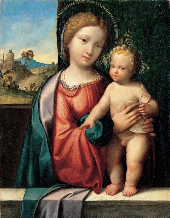 Framed Print : Madonna with the Child, 1512. Artist: Garofalo, Benvenuto Tisi da (1481-1559) Framed Print : Madonna with the Child, 1512. Artist: Garofalo, Benvenuto Tisi da (1481-1559)