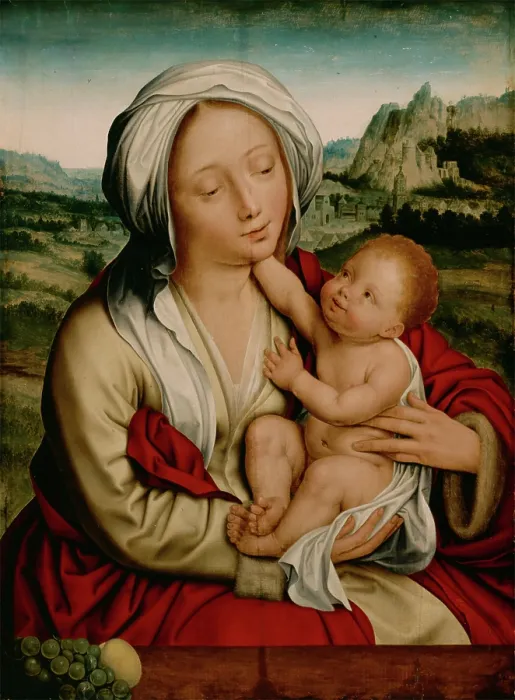 Framed Print : Madonna and Child, between 1520 and 1530. Creator: Quentin Metsys I Framed Print : Madonna and Child, between 1520 and 1530. Creator: Quentin Metsys I