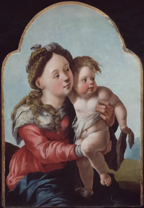 Framed Print : Madonna and Child, 1527-1530. Artist: Scorel, Jan, van (1495-1562) Framed Print : Madonna and Child, 1527-1530. Artist: Scorel, Jan, van (1495-1562)