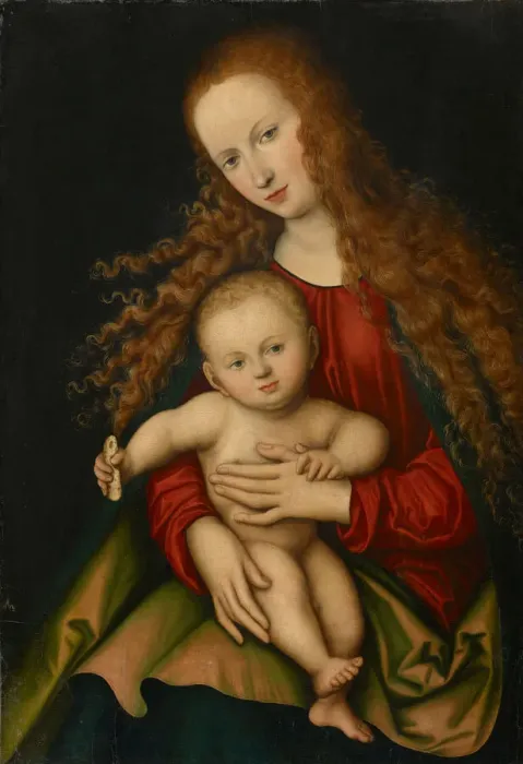 Framed Print : Madonna and Child, 1529. Creator: Cranach, Lucas, the Elder (1472-1553) Framed Print : Madonna and Child, 1529. Creator: Cranach, Lucas, the Elder (1472-1553)