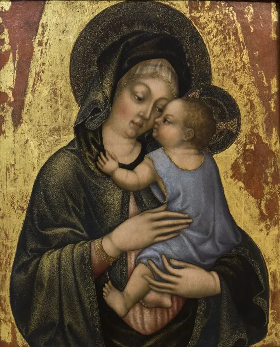Framed Print : Madonna and child, 15th century. Creator: Giambono, Michele (ca1400-ca1462) Framed Print : Madonna and child, 15th century. Creator: Giambono, Michele (ca1400-ca1462)