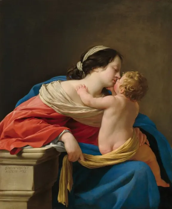 Framed Print : Madonna and Child, 1633. Creator: Simon Vouet Framed Print : Madonna and Child, 1633. Creator: Simon Vouet