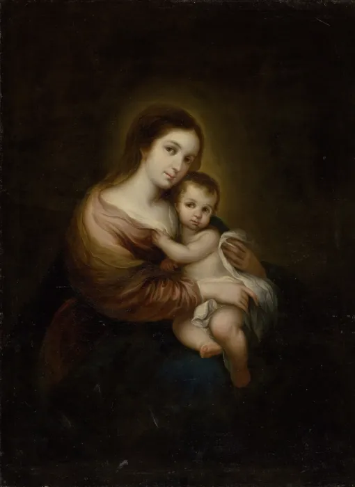 Framed Print : Madonna and Child, 1740-1750. Creator: Alonso Miguel de Tovar Framed Print : Madonna and Child, 1740-1750. Creator: Alonso Miguel de Tovar