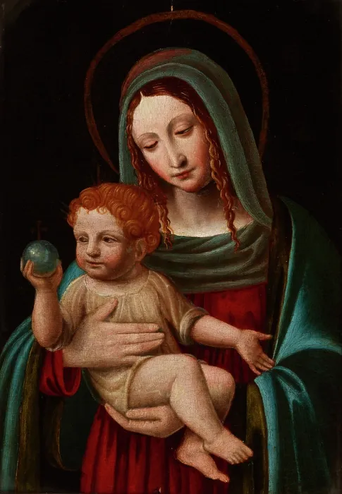 Framed Print : Madonna and Child, between 1750-1850. Creators: Unknown, Virgin Mary Framed Print : Madonna and Child, between 1750-1850. Creators: Unknown, Virgin Mary