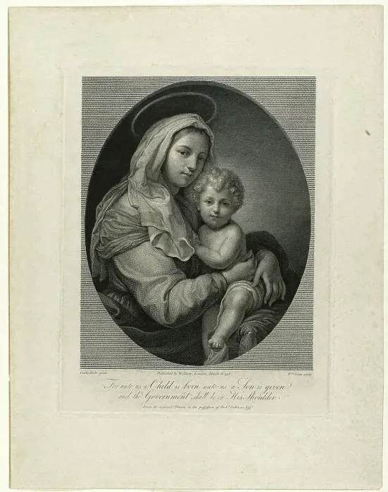 Framed Print : Madonna and Child, 1798. Creator: William Sharp Framed Print : Madonna and Child, 1798. Creator: William Sharp