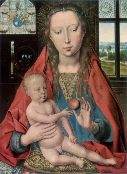 Framed Print : The Madonna and Child, (1927). Artist: Hans Memling Framed Print : The Madonna and Child, (1927). Artist: Hans Memling
