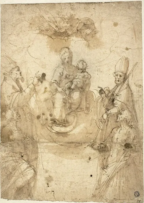 Framed Print : Madonna and Child with Adoring Saints, n.d. Creators: Guglielmo Caccia, Giuseppe Antonio Caccioli, Francesco Vanni Framed Print : Madonna and Child with Adoring Saints, n.d. Creators: Guglielmo Caccia, Giuseppe Antonio Caccioli, Francesco Vanni