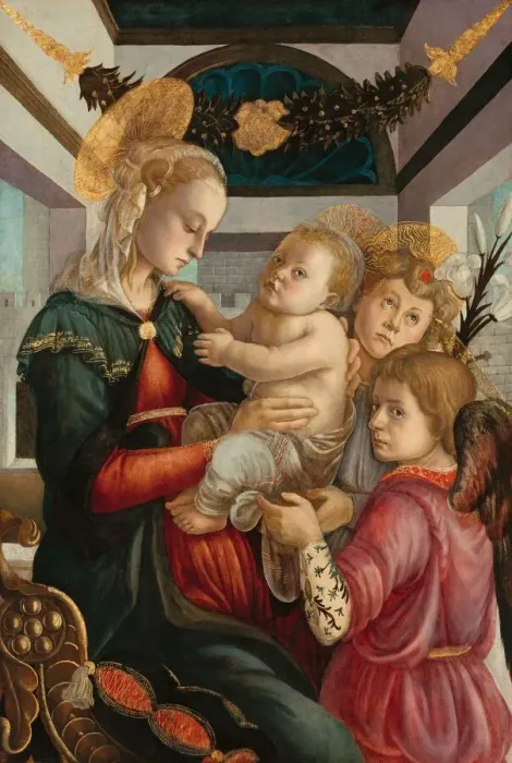 Framed Print : Madonna and Child with Angels, 1465 / 1470. Creator: Sandro Botticelli Framed Print : Madonna and Child with Angels, 1465 / 1470. Creator: Sandro Botticelli