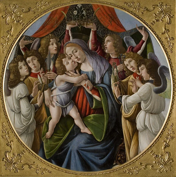 Madonna and Child with Six Angels, c. 1500. Creator: Botticelli, Sandro (1445-1510)