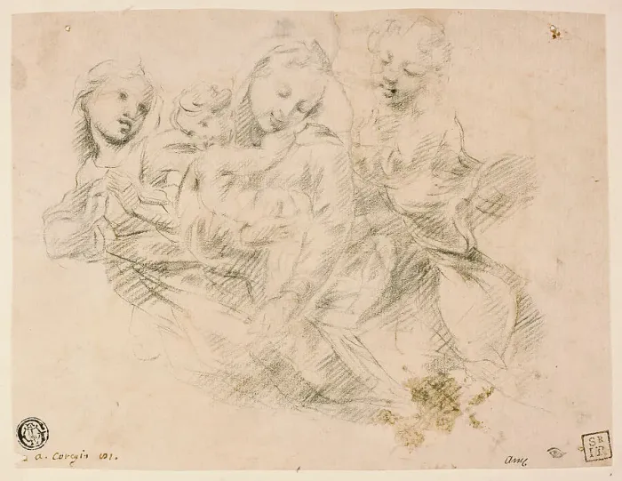 Framed Print : Madonna and Child with Two Angels, c. 1752. Creator: Sir Joshua Reynolds Framed Print : Madonna and Child with Two Angels, c. 1752. Creator: Sir Joshua Reynolds