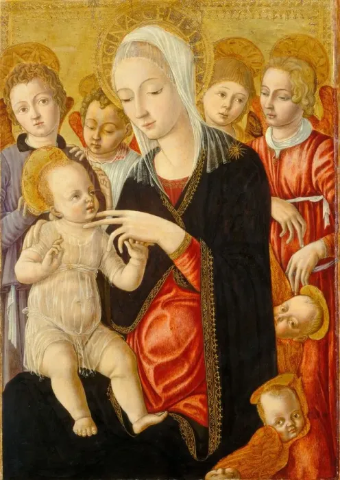 Framed Print : Madonna and Child with Angels and Cherubim, c. 1460 / 1465. Creator: Matteo di Giovanni Framed Print : Madonna and Child with Angels and Cherubim, c. 1460 / 1465. Creator: Matteo di Giovanni